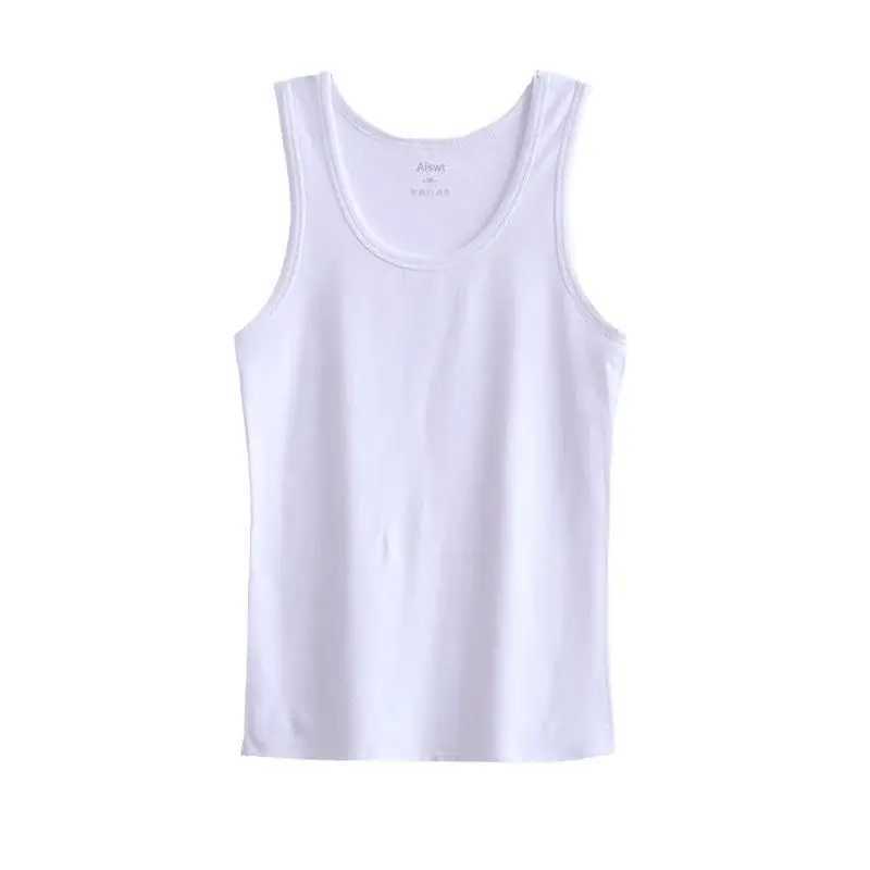 Large size mens underwear mens 100% pure cotton sleeveless basic shirt summer sexy fitness body building elastic single piece underwearW240718