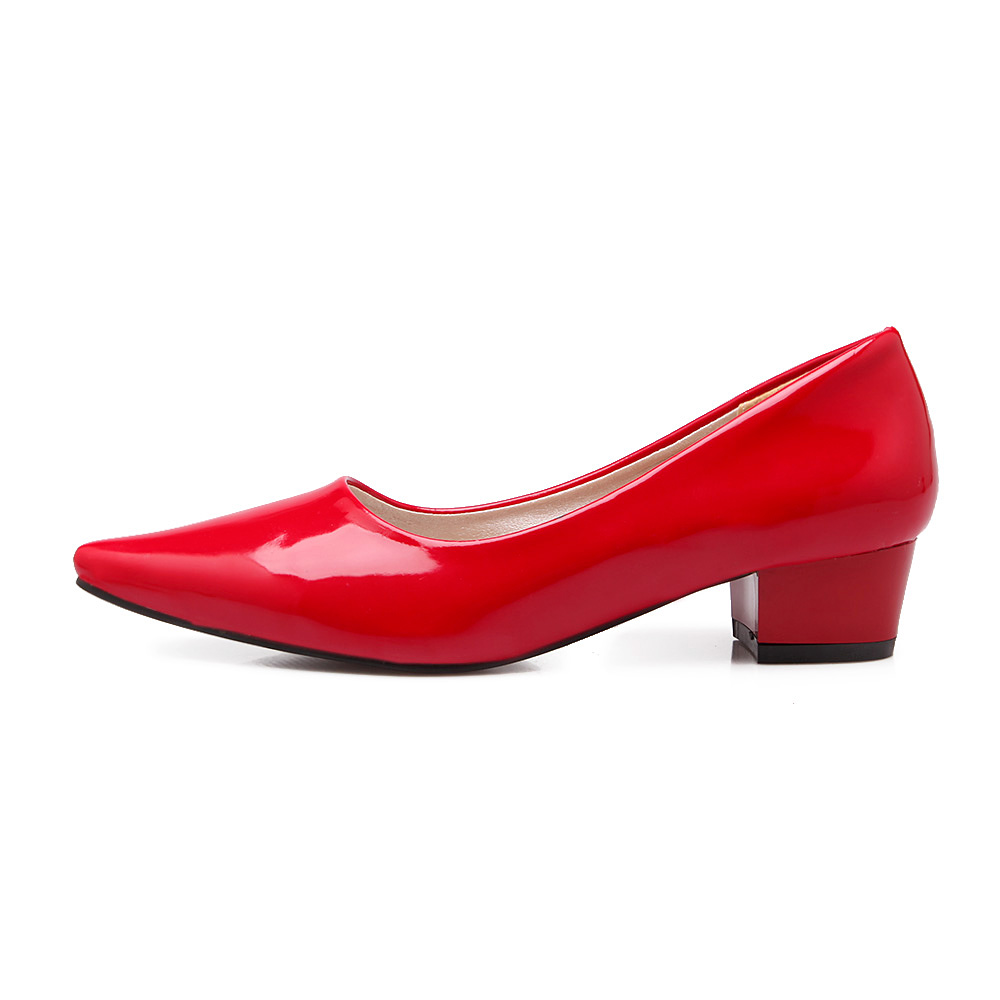 Low Fashion Heels Elegant Pumps Women's Casual Candy Yellow Blue Red Nude Short Heeled Office Wedding Dress Shoes Ladies 09f3