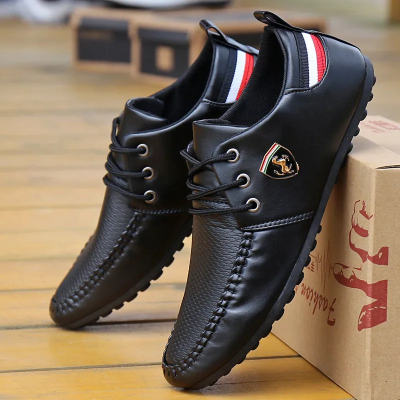 Spring Fashion Leather Shoes for Men Casual Loafers Moccasins High Quality Shoes Male Lightweight Driving Footwear 2023 New