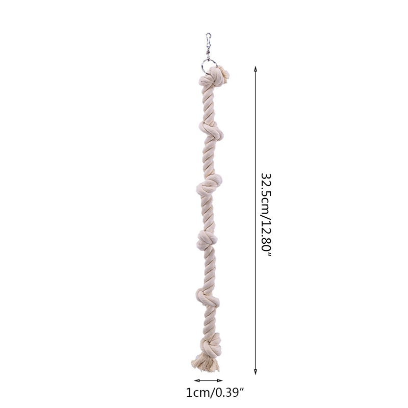new Bird Chew Hanging Parrot Climbing Toy Cotton Rope with Knots Swing Toy Cage Accessories for Small and Bird
