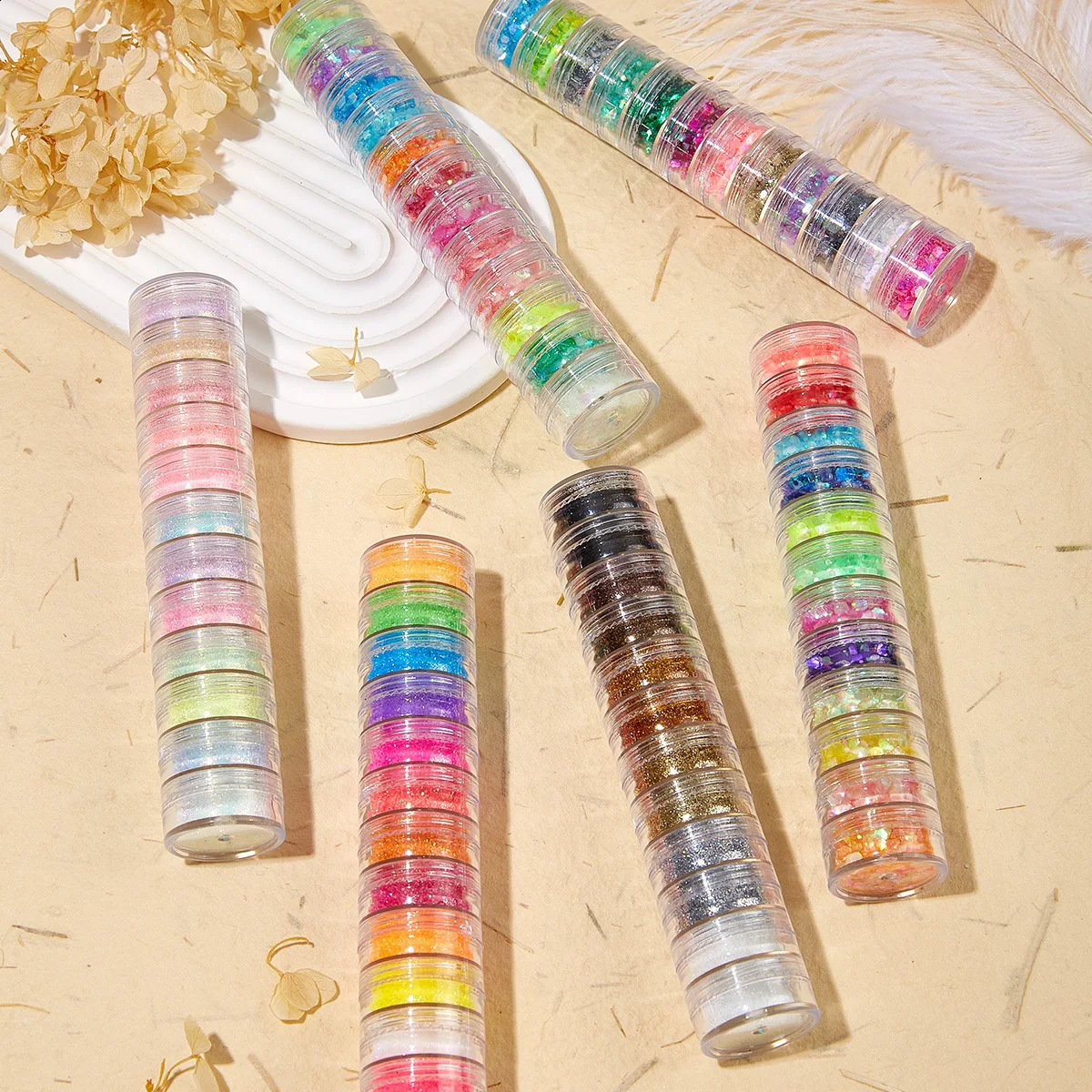 12 color shiny face body gel sequins shiny eyes shadow lips nails hair makeup color cosmetics chunky body glitter primer 240829
