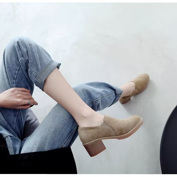 2025 new Fashion New Women's Spring and Autumn Ladies' Thick Bottom Lefse Platform Shoes High Heels zhanyishengli