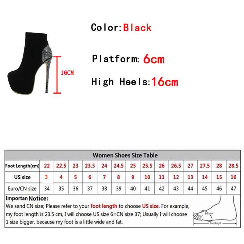 Liyke Sexy Crystal Rhie Extreme High Heels Stripper Pole Dance Boots Fashion Round Toe Zip Platform Shoes Women Booties