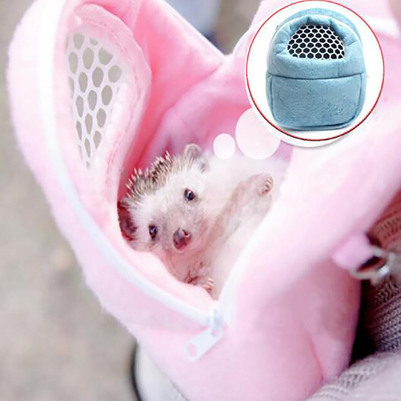 Pet Backpack Outing Portable Squirrel Chinchilla Dutch Pig Cotton Nest Mesh Breathable Hamster Shoulder Bag Cat Carrier