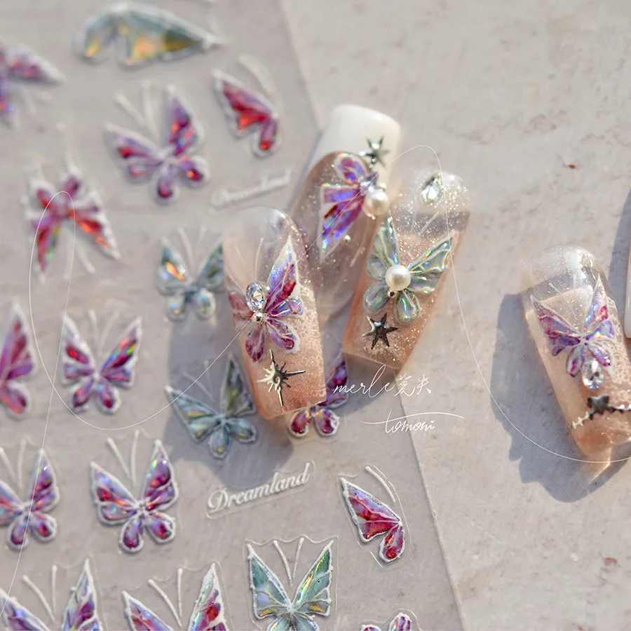 Line Flower Powder Blusher Love Heart High Quality Jelly Series Adhesive Nail Stickers Decorative Art Stickers Design T-2830 W240829