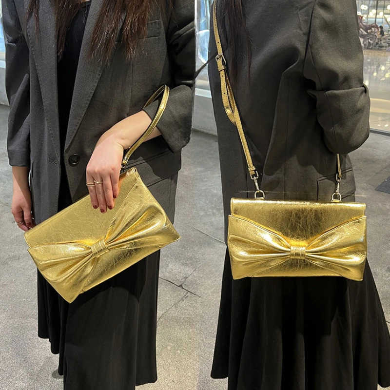 CMM Ladies' large capacity handbag large bow dinner party handbag shoulder bag crossbody bag 240815