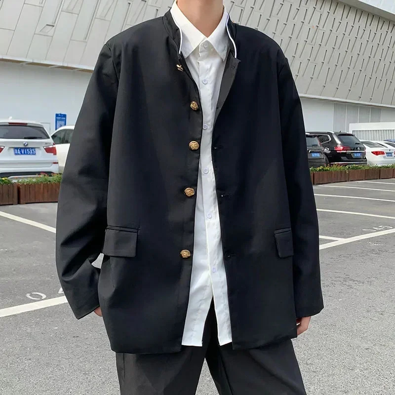 Gakuran Small Japanese Coat Fashion Autumn Student Jacket Casual Suit Style Mens Clothing Youth Uniform 240827
