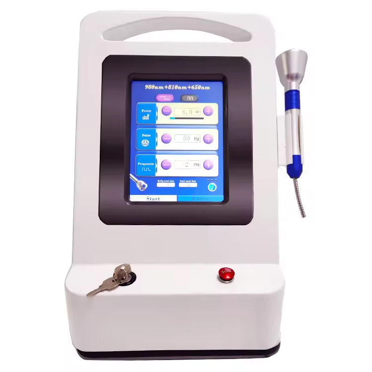 Physiotherapy 2 Wavelength 980nm/810nm/1064nm Diode Laser Eczema Treatment Machine Chronic Pain Muscle Tension Pain Relief Anti-inflammation Device