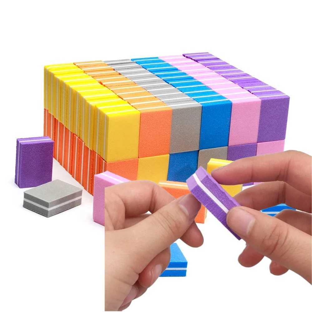 20 pieces/set of nail buffer file Mini nail file block Multicolor sponge for UV gel nail polish sanding buffer strip Manicure TF28 W240829