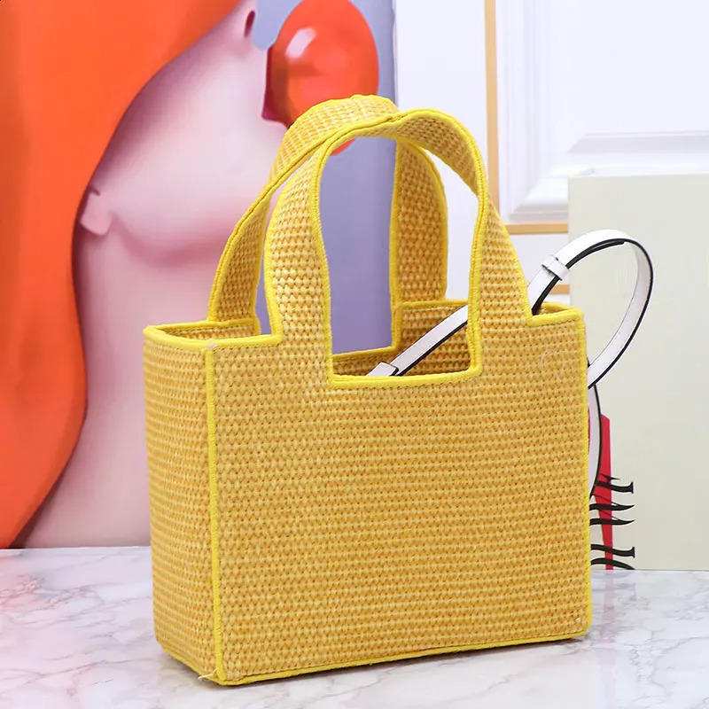 Woven Tote Fashion Travel Vacation Beach Bag Ladies Handbag Summer Classic Versatile Women Shoulder Crossbody 240830 67ce