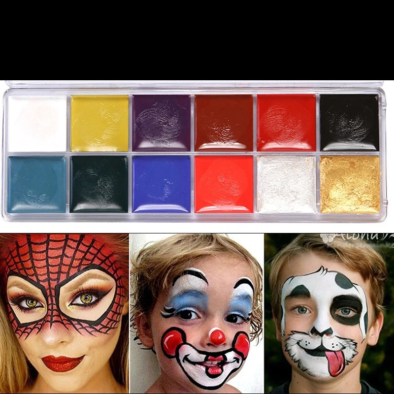 8/12/15 Color and Body Painting Children can use Performance Makeup Painting Palette Pinta Caritas Baby Halloween Makeup Festival 240829