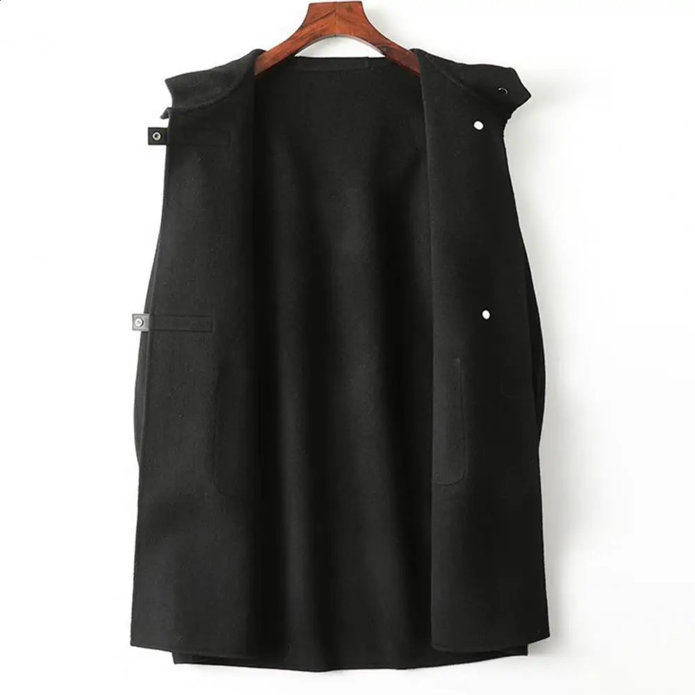 Double Side Cashmere Wool Stylish Large Size Soft Winter Coat Loose Overcoat Long Sleeves for Shopping 240830