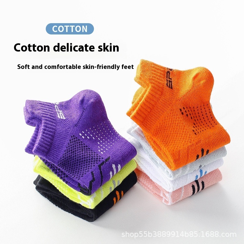 Men's women's summer thin spring and autumn boat sports running basketball socks, short tube socks