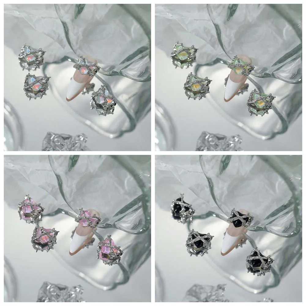 5 pieces/set of ergonomic materials for Halloween heart-shaped nail decoration DIY nail accessories nail art charm Halloween heart-shaped nail accesso