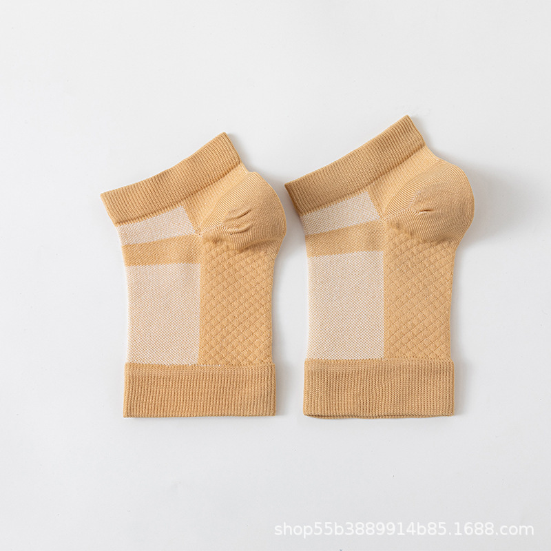 New breathable mesh toe exposed sports ankle protection socks, yoga protective outdoor elastic compression socks