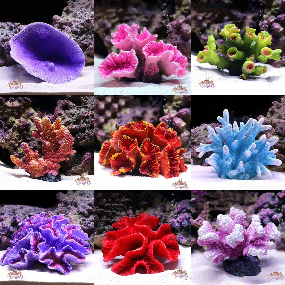 New Artificial Resin Coral Reef Aquarium Ornaments Landscaping Fish Tank Decor Home Fish Tank Aquarium Accessories