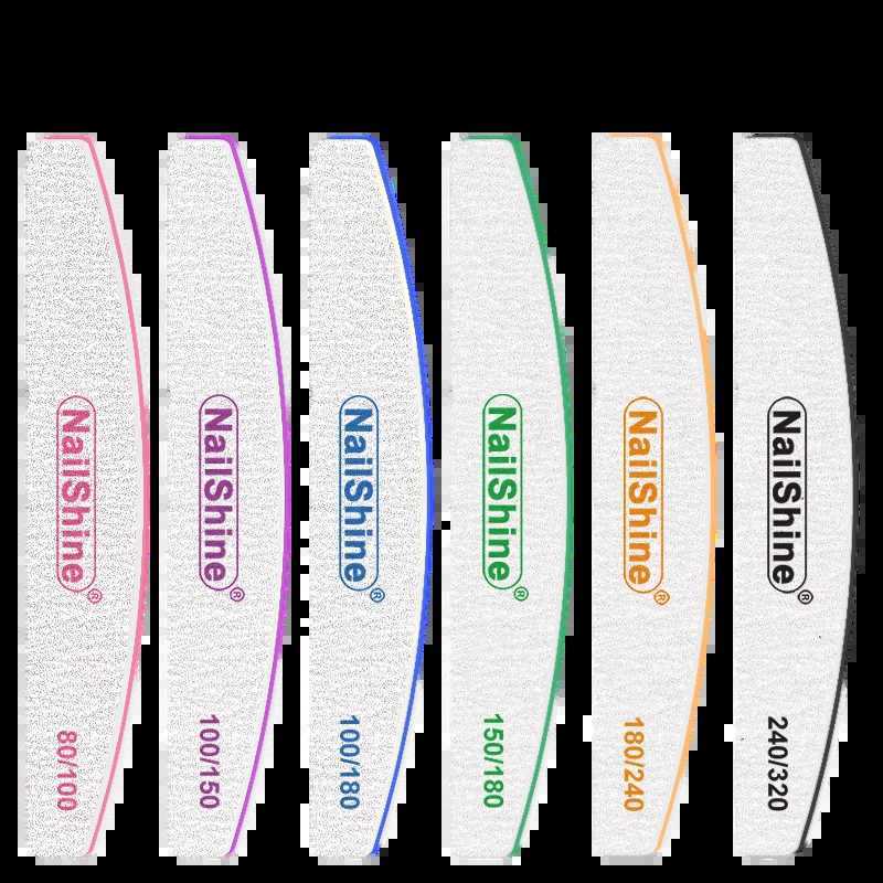 Professional 100/180 washable nail file reusable double-sided sanding buffer strip UV gel polishing tool W240829