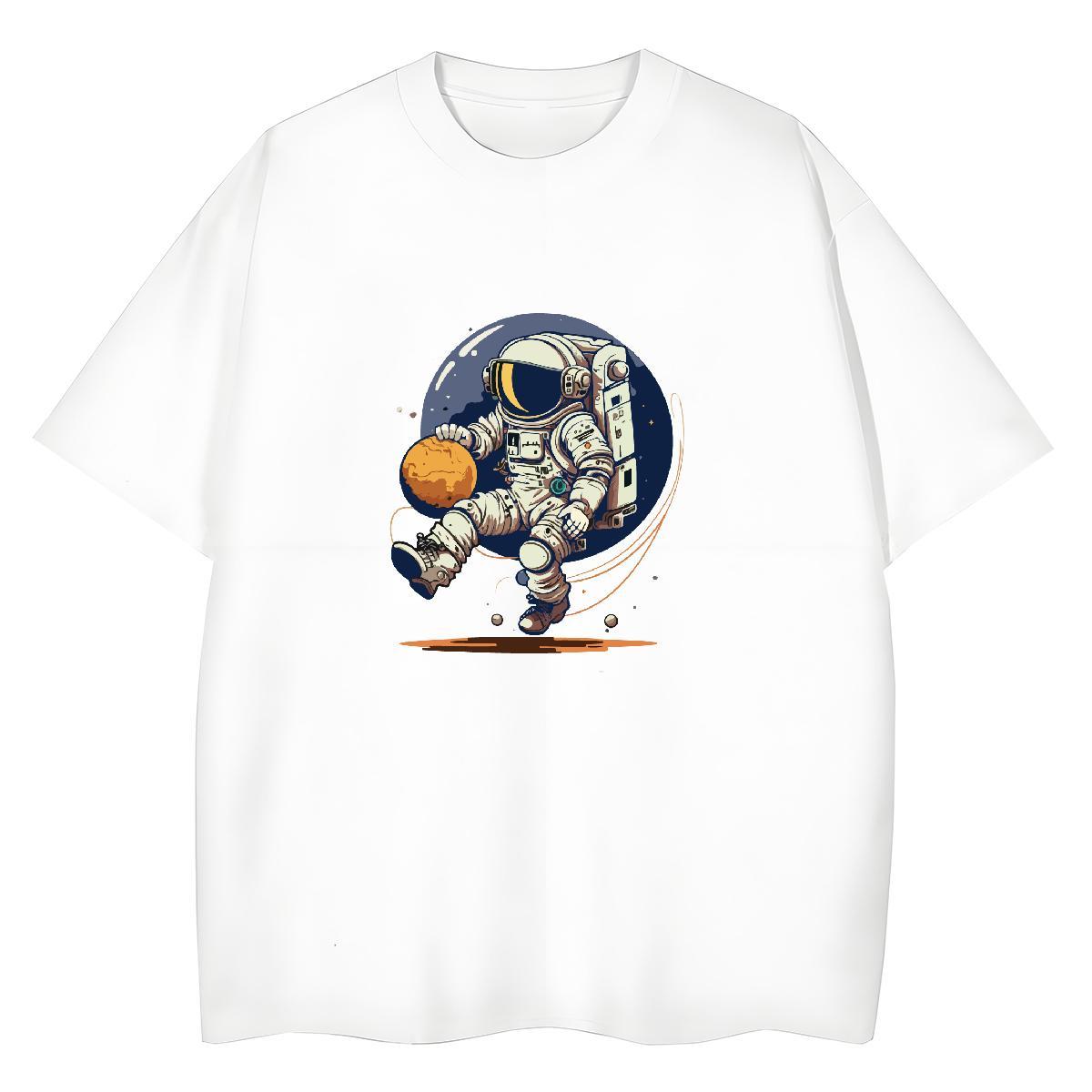 Female Women Tshirts 100% Cotton 230g universe Casual Sport Women T Shirts O Neck Short Sleeves DIY Anime Printed Clothings