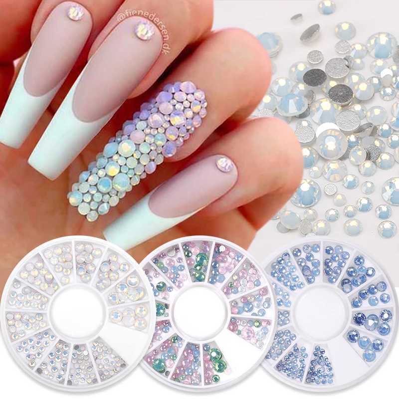 Mixed color sparkling nail rhinestone flat back crystal gemstone irregular jewelry beads handmade 3D nail art decoration accessories W240829