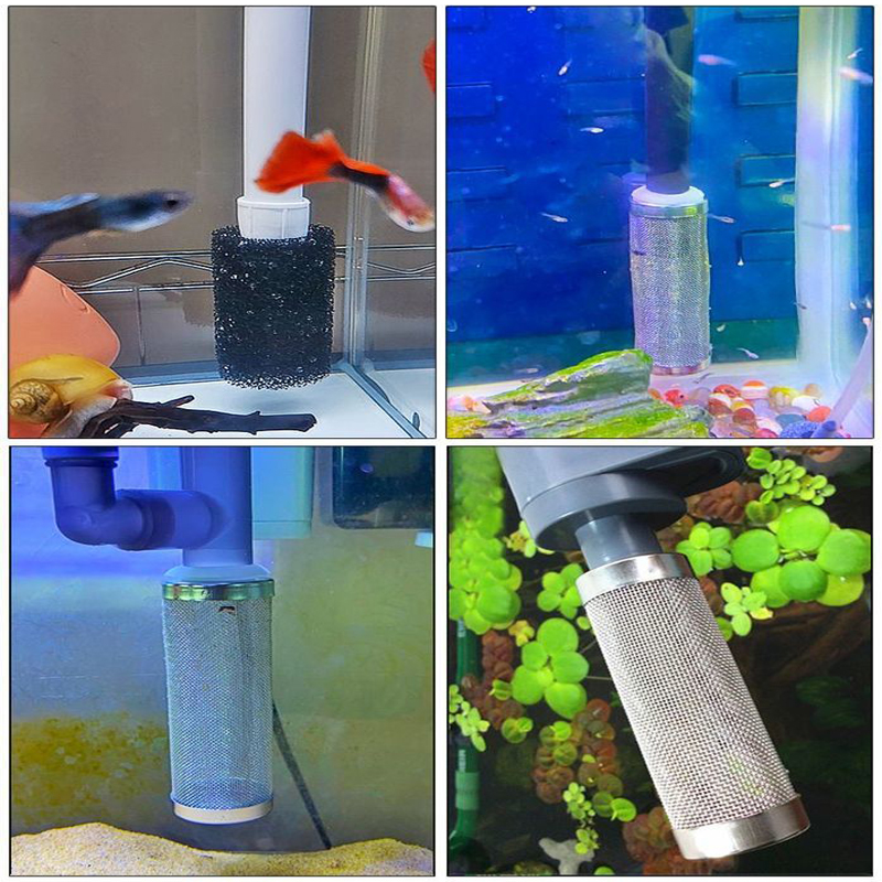 Aquarium filter tube inlet fish and shrimp net fish tank water pump filter inlet protection sleeve stainless steel filter screen