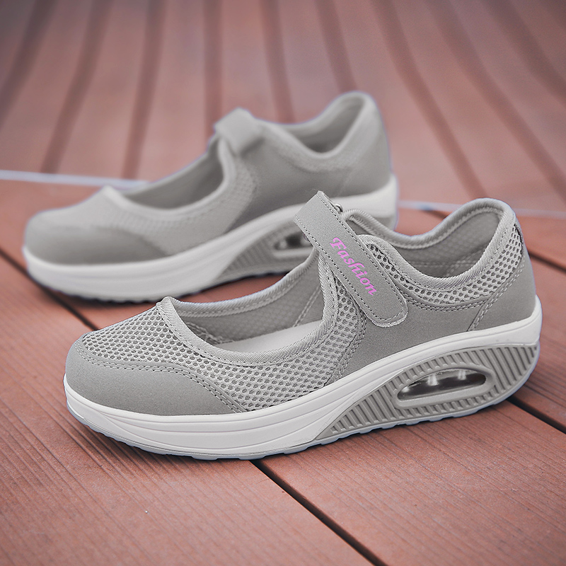 2020 New Cushion Flat Mesh Sneakers Breathable Women Increase Ladies Casual Shoes atos De NEW hot Mujer 35-42