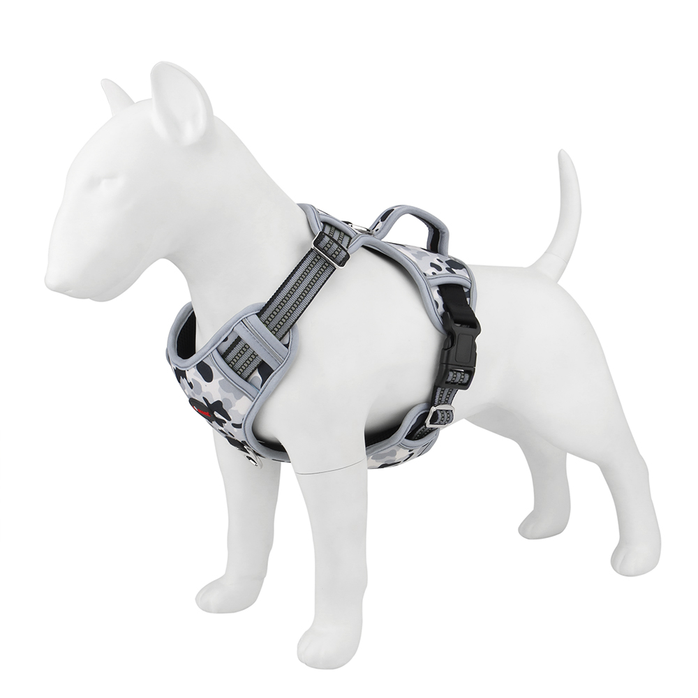 Tactical Dog Harness for Large Dogs Adjustable Pet Harness Reflective Working Training Easy Control Pet Harnesses Woodland Camo