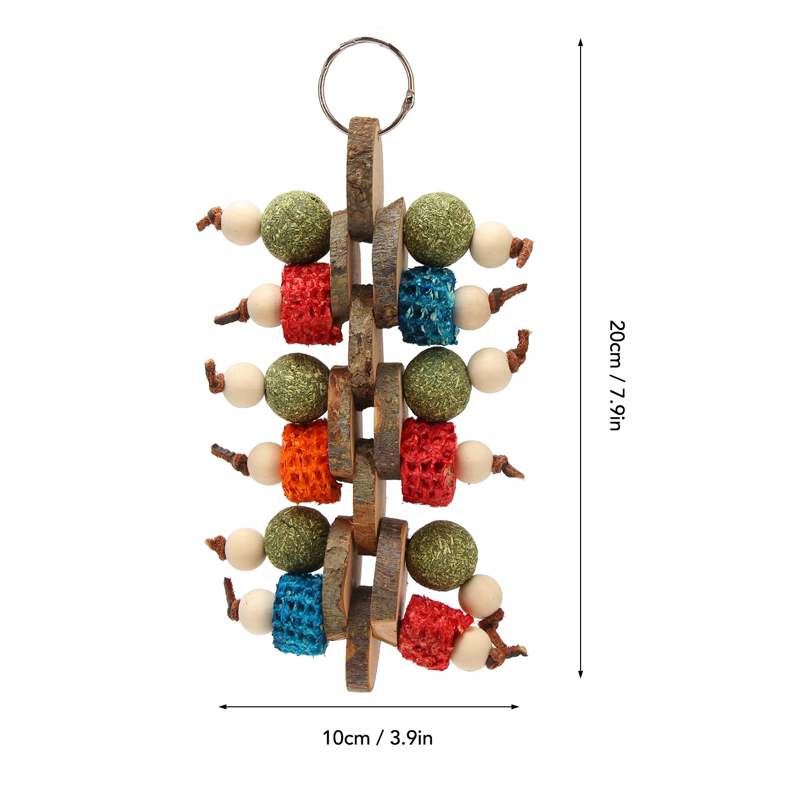 Bunny Cage Hanging Chew Toys Hand Crafted Multi Purpose Improves Digestion Rabbit Chew Toys For Teeth Grinding