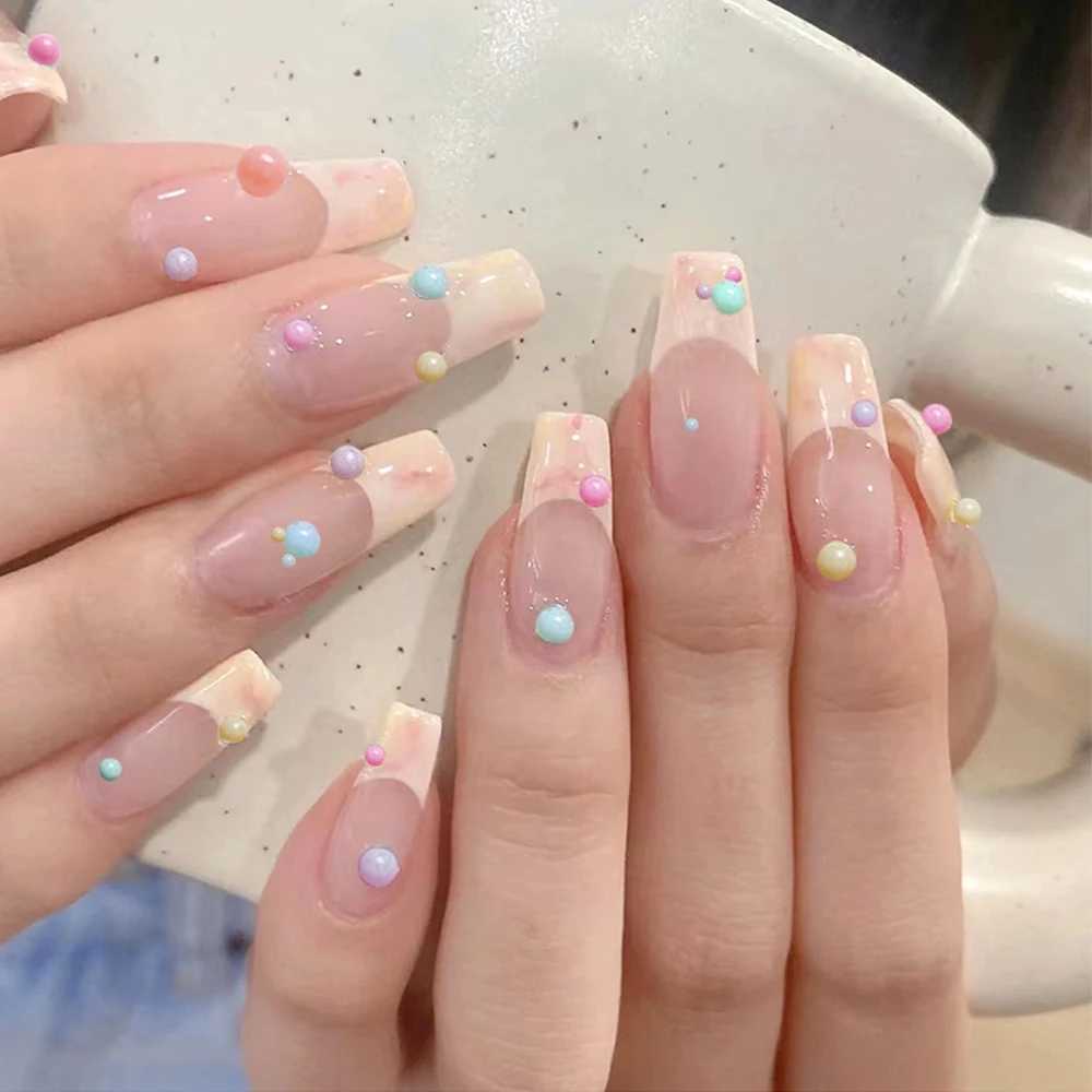 Mini Macaron Bubble Ball Beads for Nail Art Decoration Charm Mixed Color 3D Candy Resin Nail Caviar Handmade Accessories W240829