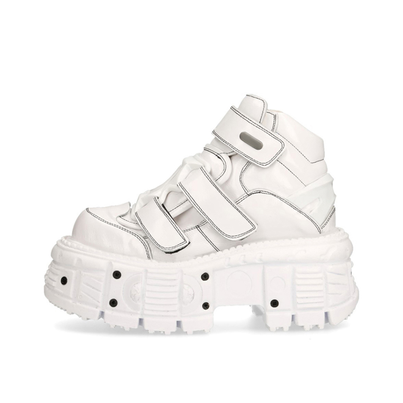 Fashion Women's Brand Ankle Platform Metal Decoration Shoes New Pumps Gothic Punk Style Motorcycle Boots Y2k Cosplay b919