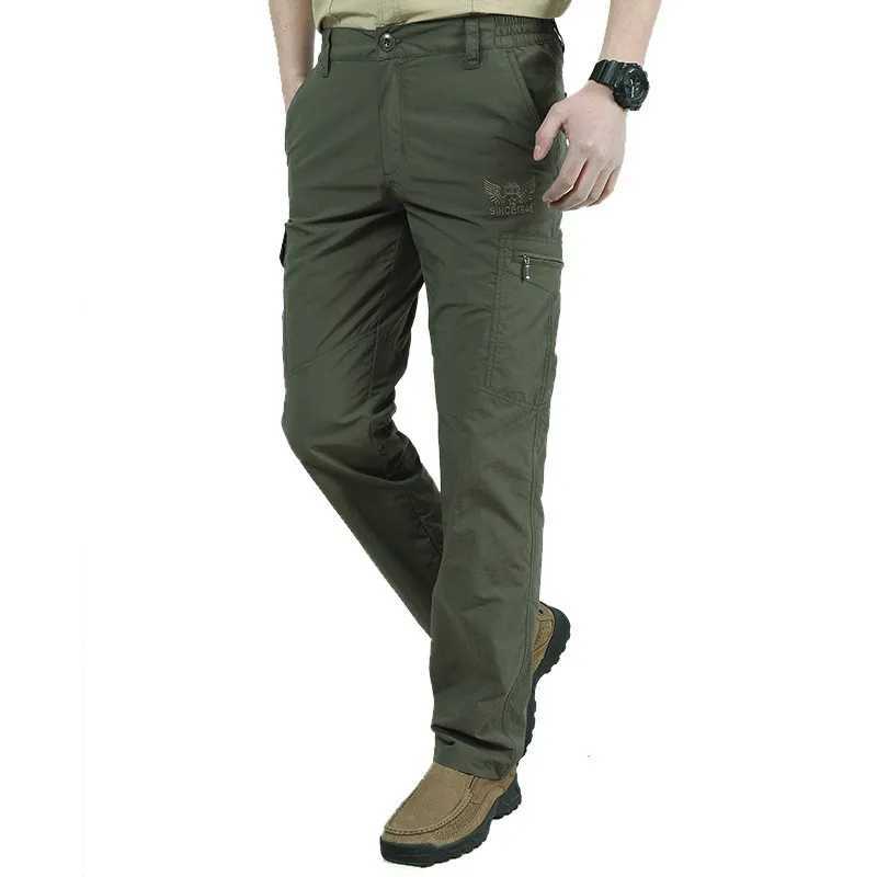 Breathable lightweight waterproof quick drying casual pants mens summer pants mens tactical cargo pants W240829