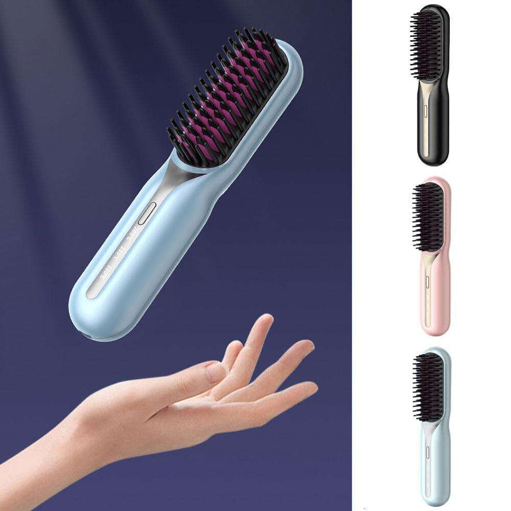 Cordless Straightener Hot Heating Professional Electric Comb For Smoothing Iron Negative Ion Nourish Hair Ca T3G1