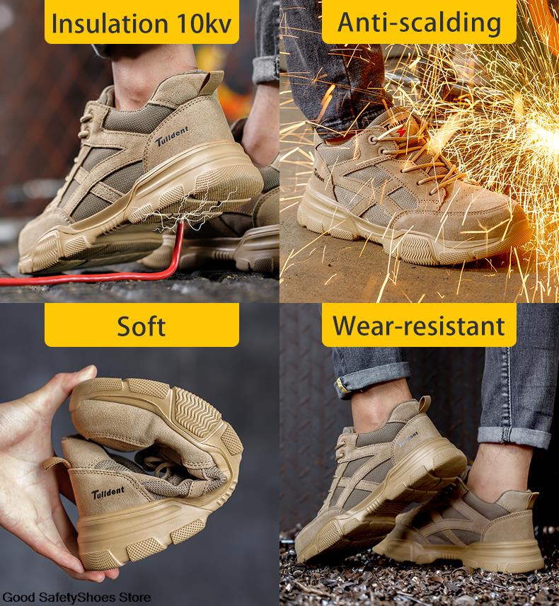 For Safety Sneakers Anti-smash Men Work Women Lightweight Puncture-Proof 10KV Insulation Shoes Dropshipping 03c5