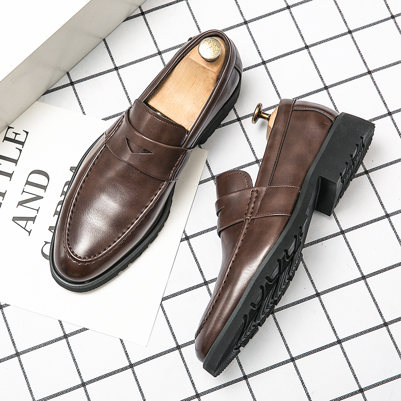 Casual Mens Leather Breathable Business Designer Brand Office Loafers Formal Classic Smile Footwear Dress Shoes for Men Flats 48 2ceb