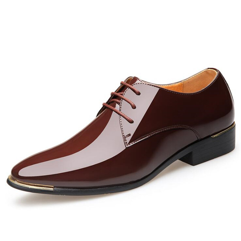 England Trend Casual Shoes Male Oxford Flats atillas Plus Sneakers New Fashion pointed Patent leather Men shoes 2020 tyu7 c2f1