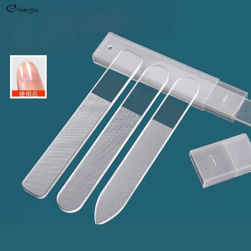 Professional nail files nano glass sanding polishing files transparent nail files grinding equipment tools handmade art W240829