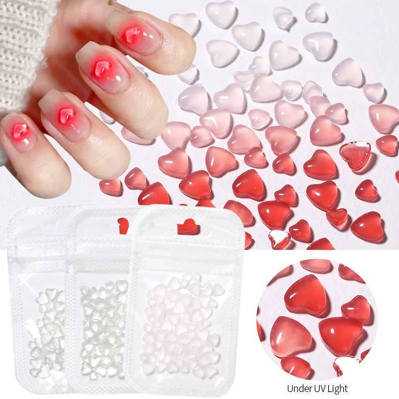 100/50/20 Mixed Size Love Jewelry Nail Charm Heart shaped Nail Art Decoration 3D Butterfly Nail Accessories W240829