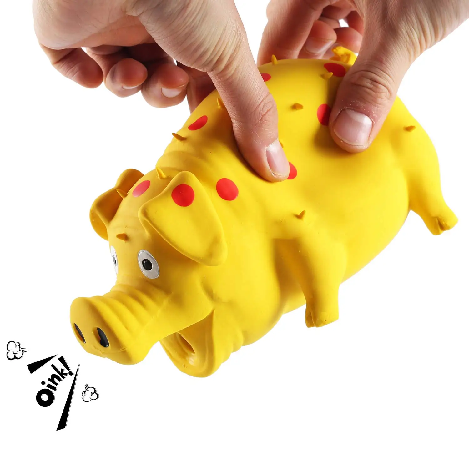 Colorful Latex Pig-shaped Pets Toys Built-in Whistle Cute Pig Grunting Soft Bite-resistant Chewing Squeak Teeth Cleaning Tool