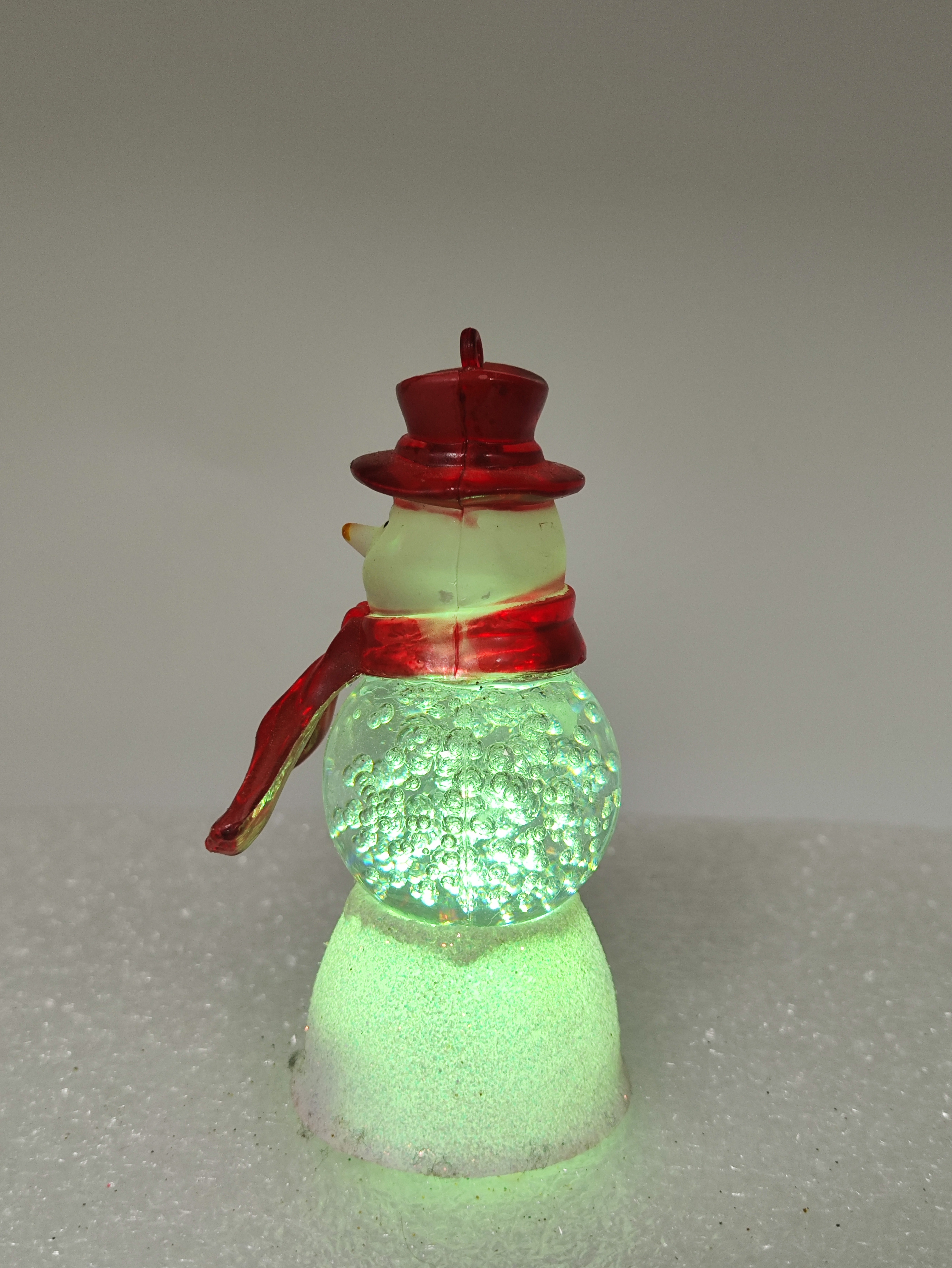 Christmas gift Bubble ball snowman three-piece set for children LED lights Christmas ornaments