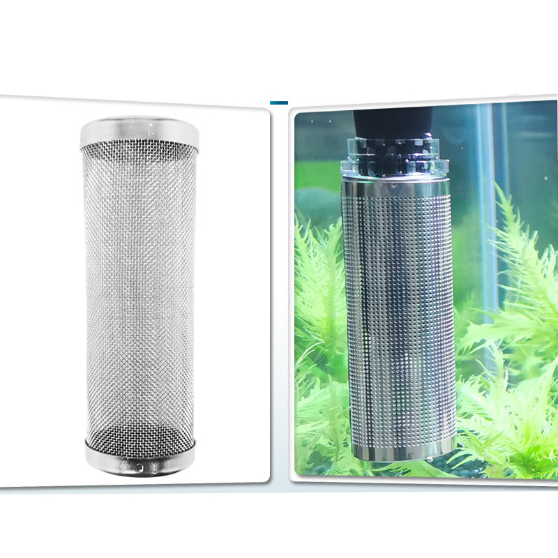 Stainless Steel Filter Inlet Case Mesh Shrimp Nets Set Special Shrimp Cylinder Filter Inflow Inlet Protect Aquarium Accessories
