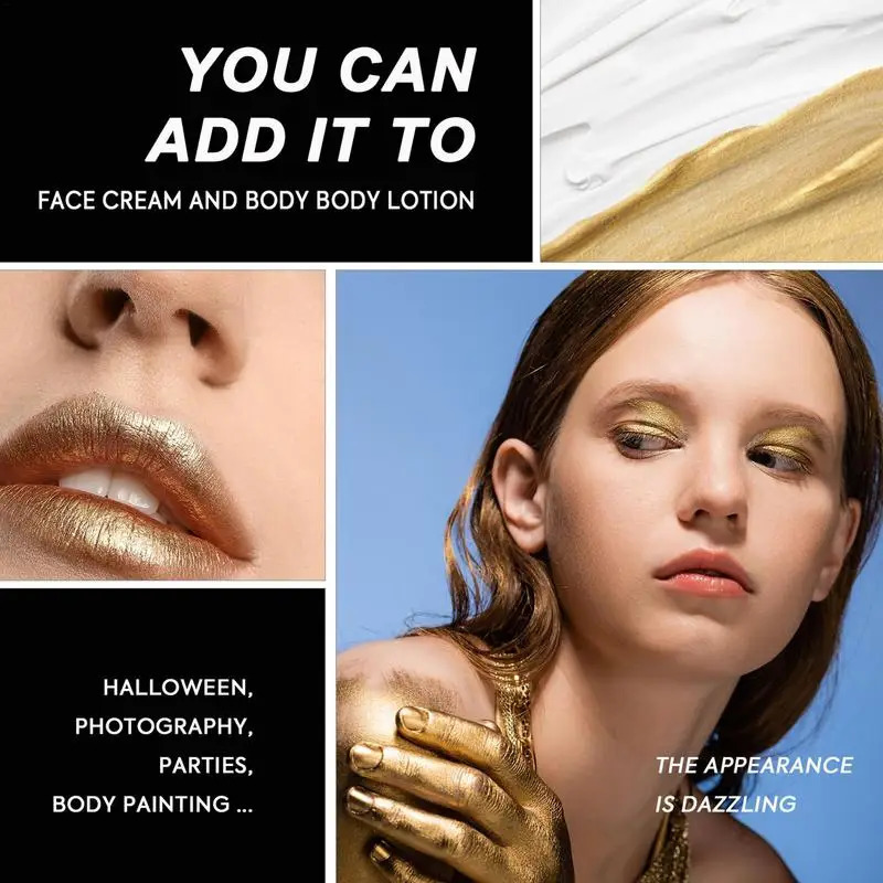 Golden painting wand can be mixed with full body painting wand sweat resistant and waterproof body painting makeup wand used for Halloween role-playin