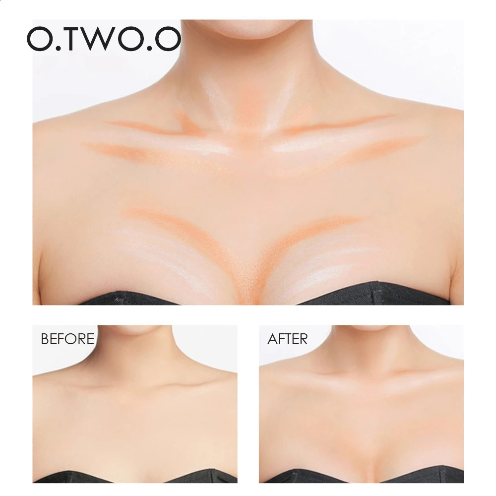 O. Two of them. O Contour Stick Double Head Contour Pen Waterproof Matte Finish Highlights Contour Pencil Cosmetics 240829