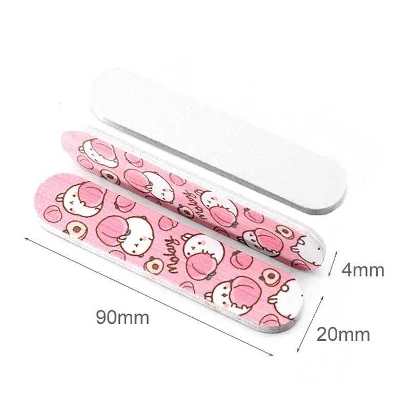 6 pieces of nail files cute mini printing machine sanding double-sided processing machine small sanding strip sanding strip polishing processing tool 
