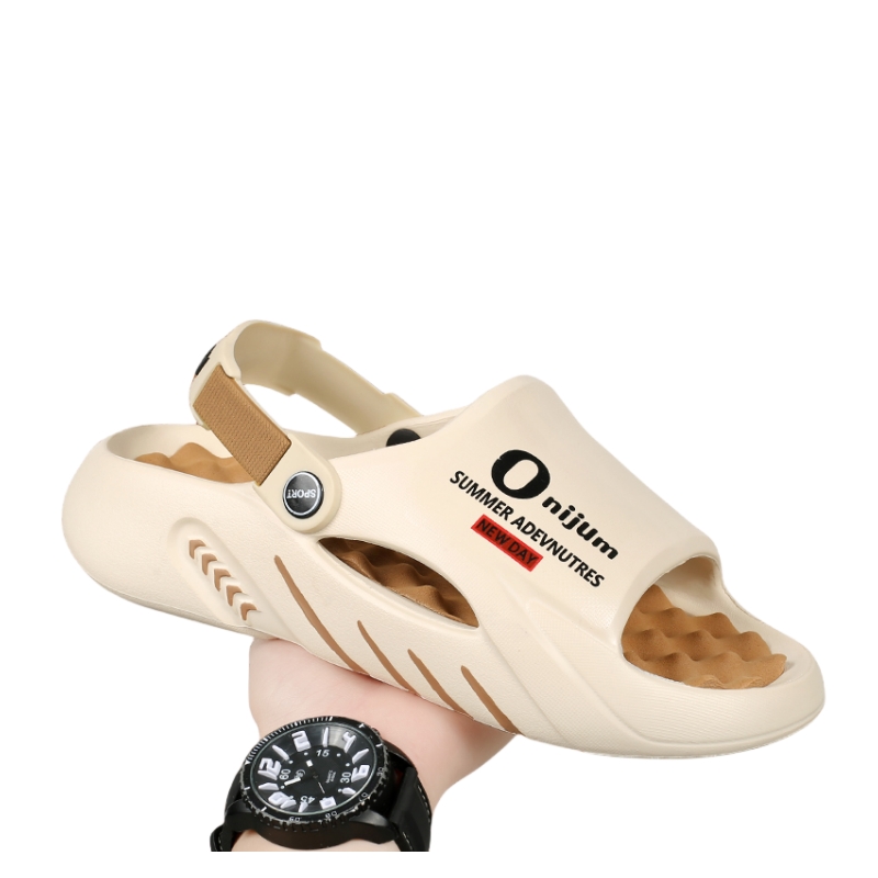 Fashion Men Massage Slippers Indoor Outdoor Sandals Beach Casual Shoes Comfortable Soft Sole Slides Men's Sandals Big Size 46 47