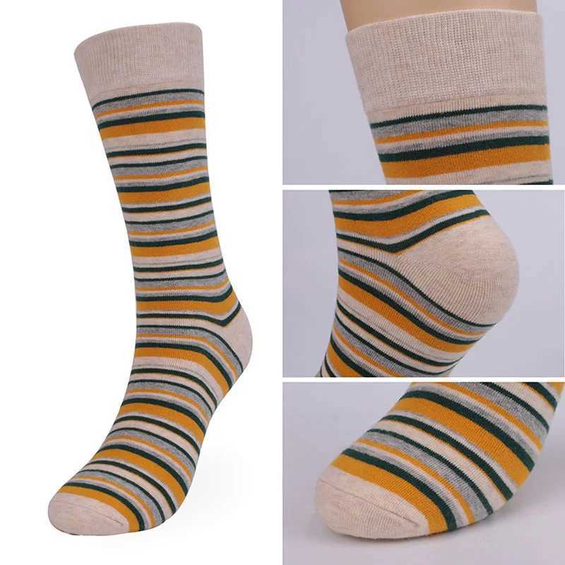 Men's Socks 5 Pairs/Lot Large Size EU 43-48 Classic Mens Socks Funny Casual Business Dress Crew Socks Compression Happy Cotton Socks for Men Y240