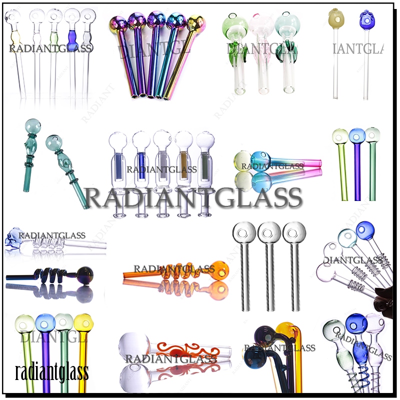 glass pipes fifteen styles dab straw pyrex bubbler Oil Burner pipe tube for hookahs rigs water bongs