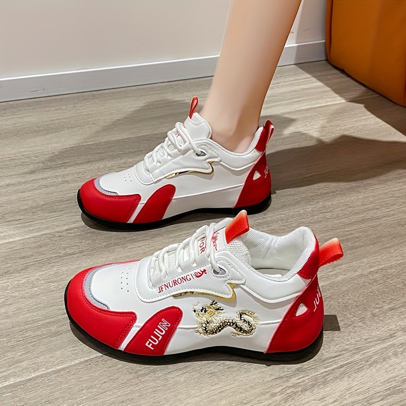Women's Fashion Sneakers, Cartoon Trendy Style, Casual Sports Shoes, Comfortable Low Top Sport Shoes