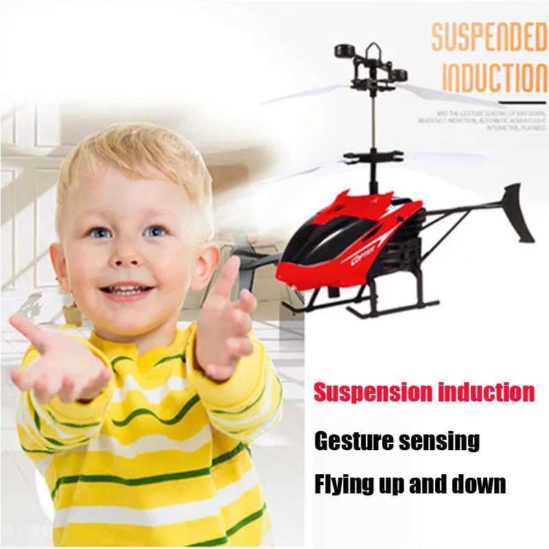 Parkten Electric RC Flying Helicopte Kids Flight Plane Infrared Induction Aircraft Remote Control Toys LED Light Outdoor ToysXJ240829