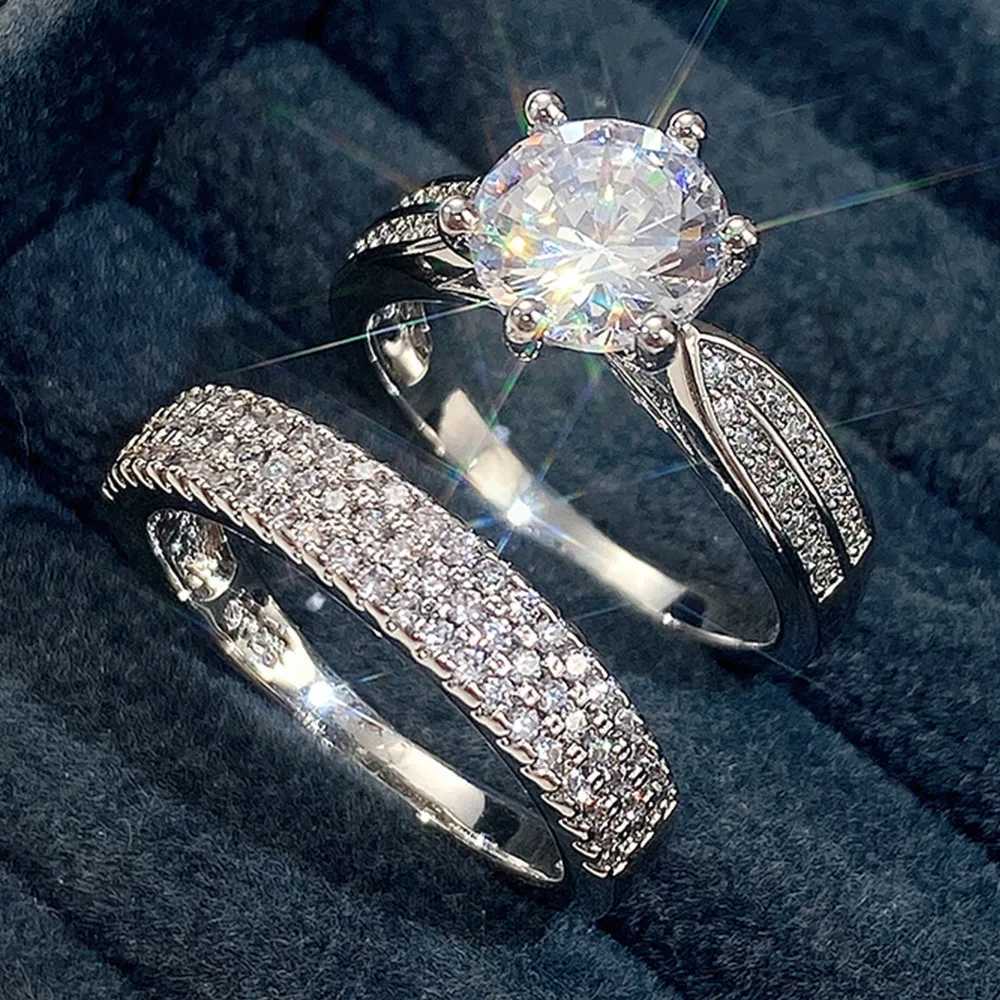 14 styles of 925 sterling silver designer ring set round cut wedding ring womens fashion engagement ring personalized jewelry W240829