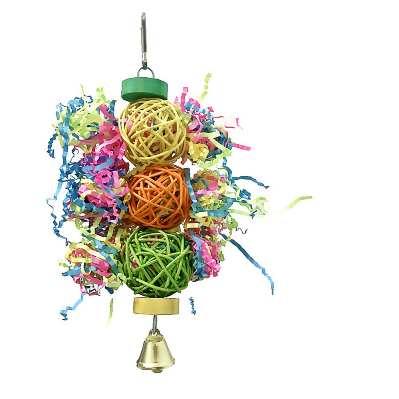 3 Pcs/lot Bird Toy Set For Parrot Shredder Foraging Assorted Hanging Cage Chew Toys