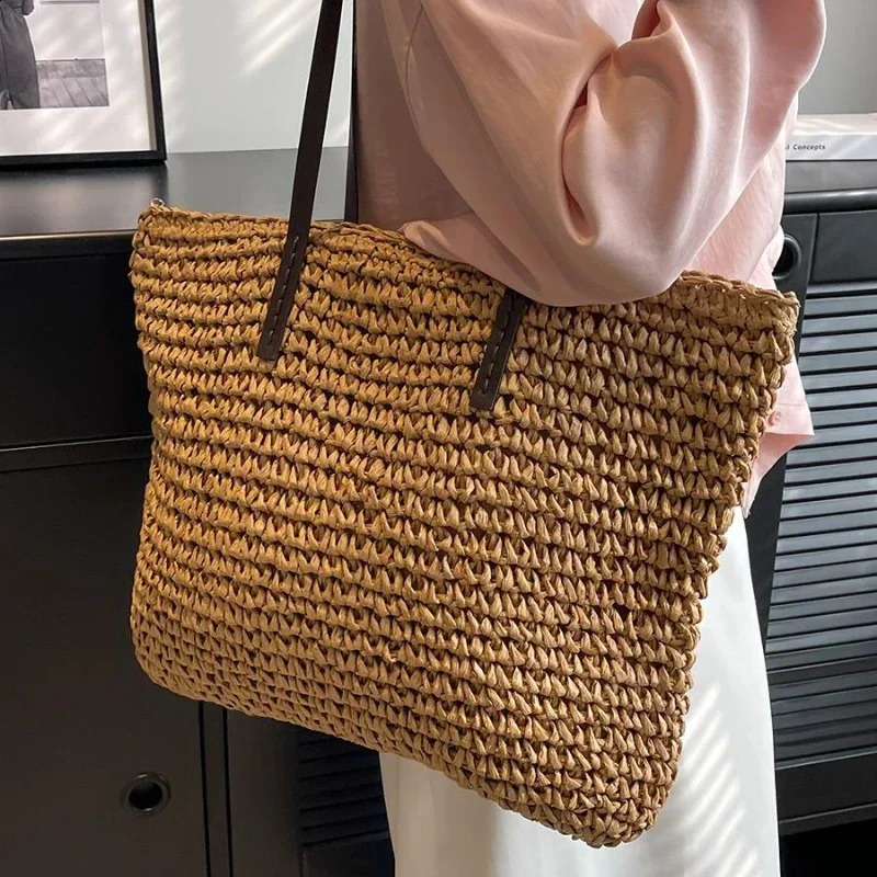 Summer y n Womens Bag Grass Fashion Shoulder Leisure Large Capacity 240830